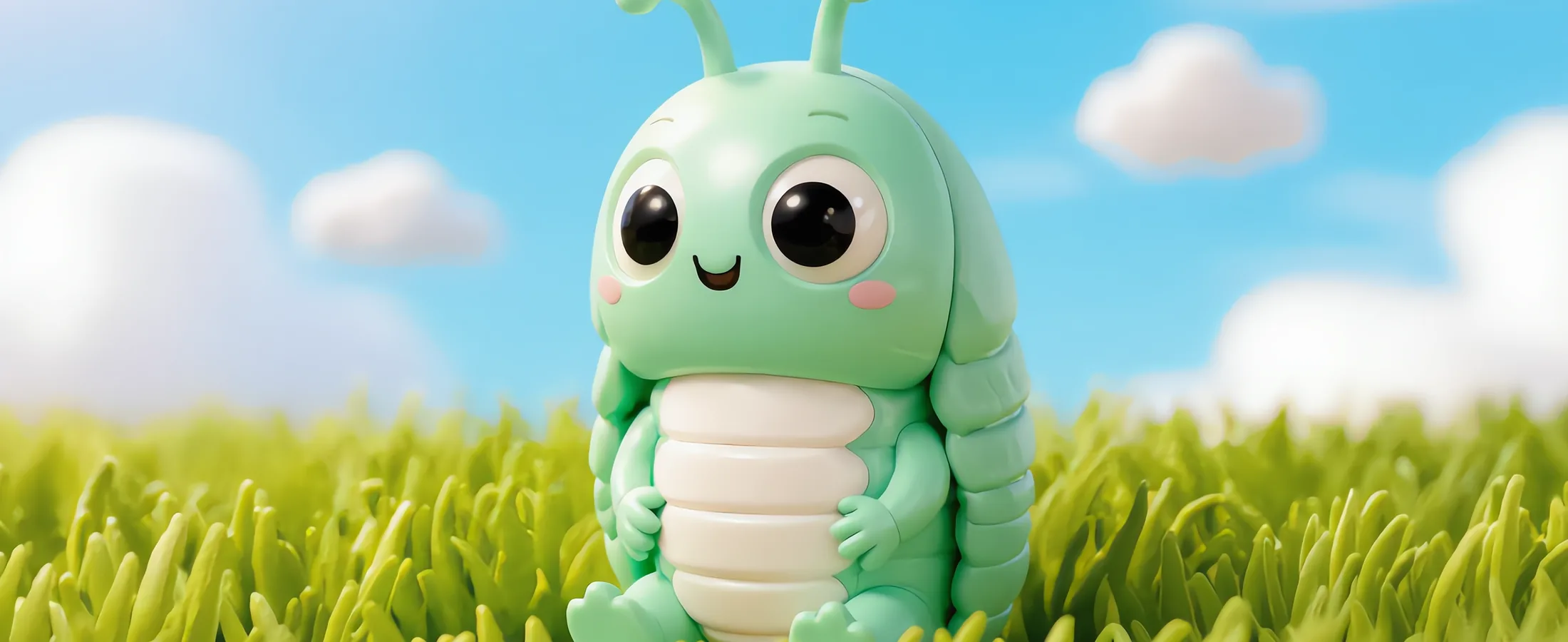 The Pill Bug mascot in bright daylight